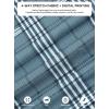 image:imageAlex Vando Mens Big Plaid Button Down Shirts Wrinkle Free 4Way Stretch Print Business Casual Shirt13 Dustyblue White