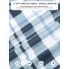 image:imageAlex Vando Mens Big Plaid Button Down Shirts Wrinkle Free 4Way Stretch Print Business Casual Shirt18 Navy White