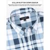 image:imageAlex Vando Mens Big Plaid Button Down Shirts Wrinkle Free 4Way Stretch Print Business Casual Shirt18 Navy White