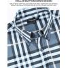 image:imageAlex Vando Mens Big Plaid Button Down Shirts Wrinkle Free 4Way Stretch Print Business Casual Shirt29 DustyblueWhite