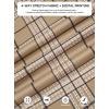 image:imageAlex Vando Mens Big Plaid Button Down Shirts Wrinkle Free 4Way Stretch Print Business Casual Shirt32 Khaki