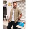 image:imageAlex Vando Mens Big Plaid Button Down Shirts Wrinkle Free 4Way Stretch Print Business Casual Shirt32 Khaki