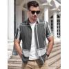 image:imageAlex Vando Mens Big Plaid Button Down Shirts Wrinkle Free 4Way Stretch Print Business Casual Shirt40 BlackGrey