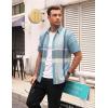 image:imageAlex Vando Mens Big Plaid Button Down Shirts Wrinkle Free 4Way Stretch Print Business Casual Shirt40 BlueGrey
