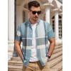 image:imageAlex Vando Mens Big Plaid Button Down Shirts Wrinkle Free 4Way Stretch Print Business Casual Shirt40 BlueGrey