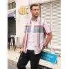 image:imageAlex Vando Mens Big Plaid Button Down Shirts Wrinkle Free 4Way Stretch Print Business Casual Shirt40 RedGrey