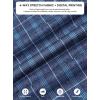 image:imageAlex Vando Mens Big Plaid Button Down Shirts Wrinkle Free 4Way Stretch Print Business Casual Shirt68 Navy With Print