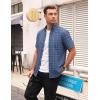 image:imageAlex Vando Mens Big Plaid Button Down Shirts Wrinkle Free 4Way Stretch Print Business Casual Shirt68 Navy With Print
