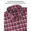 image:imageAlex Vando Mens Big Plaid Button Down Shirts Wrinkle Free 4Way Stretch Print Business Casual Shirt93 Red Black