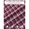 image:imageAlex Vando Mens Big Plaid Button Down Shirts Wrinkle Free 4Way Stretch Print Business Casual Shirt93 Red Black