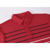 image:imageAlex Vando Mens Golf Shirt Moisture Wicking QuickDry Short Sleeve Casual Polo Shirts for MenRed Stripe 87