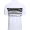 image:imageAlex Vando Mens Golf Shirt Moisture Wicking QuickDry Short Sleeve Casual Polo Shirts for MenWhite Stripe 87