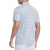 image:imageAlex Vando Mens Printed Golf Shirt Cooling Performance Short Sleeve Stretch Dress Polo Shirts MenBlue Navy Check