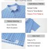 image:imageAlex Vando Mens Printed Golf Shirt Cooling Performance Short Sleeve Stretch Dress Polo Shirts MenBlue White Check