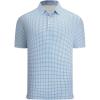 image:imageAlex Vando Mens Printed Golf Shirt Cooling Performance Short Sleeve Stretch Dress Polo Shirts MenBlue Check