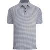 image:imageAlex Vando Mens Printed Golf Shirt Cooling Performance Short Sleeve Stretch Dress Polo Shirts MenNavy Grey Check