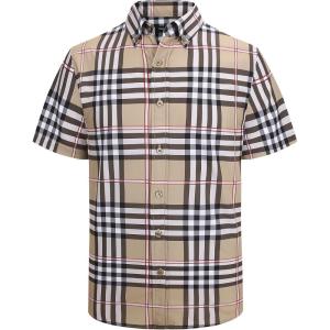 image:imageAlex Vando Mens Big Plaid Button Down Shirts Wrinkle Free 4Way Stretch Print Business Casual Shirt30 BrownWhite