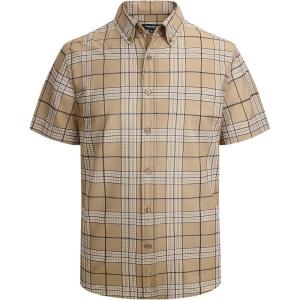 image:imageAlex Vando Mens Big Plaid Button Down Shirts Wrinkle Free 4Way Stretch Print Business Casual Shirt32 Khaki