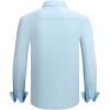 image:imageAlex Vando Mens Cotton Stretch Dress Shirt Regular Fit Fashion Contrast Button Down Business Casual ShirtsBlue