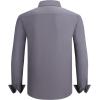 image:imageAlex Vando Mens Cotton Stretch Dress Shirt Regular Fit Fashion Contrast Button Down Business Casual ShirtsCharcoal