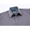 image:imageAlex Vando Mens Cotton Stretch Dress Shirt Regular Fit Fashion Contrast Button Down Business Casual ShirtsCharcoal