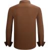 image:imageAlex Vando Mens Cotton Stretch Dress Shirt Regular Fit Fashion Contrast Button Down Business Casual ShirtsCoffee