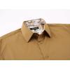 image:imageAlex Vando Mens Cotton Stretch Dress Shirt Regular Fit Fashion Contrast Button Down Business Casual ShirtsKhaki