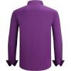 image:imageAlex Vando Mens Cotton Stretch Dress Shirt Regular Fit Fashion Contrast Button Down Business Casual ShirtsPurple