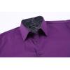 image:imageAlex Vando Mens Cotton Stretch Dress Shirt Regular Fit Fashion Contrast Button Down Business Casual ShirtsPurple