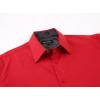 image:imageAlex Vando Mens Cotton Stretch Dress Shirt Regular Fit Fashion Contrast Button Down Business Casual ShirtsRed