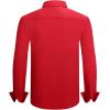image:imageAlex Vando Mens Cotton Stretch Dress Shirt Regular Fit Fashion Contrast Button Down Business Casual ShirtsRed