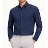 image:imageAlex Vando Mens Stretch Dress Shirt Regular Fit Long Sleeve Wrinkle Resistant Business Casual Shirt for Office WorkNavy