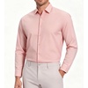 image:imageAlex Vando Mens Stretch Dress Shirt Regular Fit Long Sleeve Wrinkle Resistant Business Casual Shirt for Office WorkPink