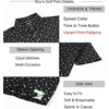 image:imageAlex Vando Boys Polo Shirt Hawaiian Golf Short Sleeve Moisture Wicking Quick Dry Stretch Print Casual Summer TopsBlackgolf