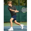 image:imageAlex Vando Boys Polo Shirt Hawaiian Golf Short Sleeve Moisture Wicking Quick Dry Stretch Print Casual Summer TopsBlackgolf