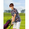 image:imageAlex Vando Boys Polo Shirt Hawaiian Golf Short Sleeve Moisture Wicking Quick Dry Stretch Print Casual Summer TopsBlackleaves