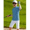 image:imageAlex Vando Boys Polo Shirt Hawaiian Golf Short Sleeve Moisture Wicking Quick Dry Stretch Print Casual Summer TopsBlueripple