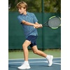 image:imageAlex Vando Boys Polo Shirt Hawaiian Golf Short Sleeve Moisture Wicking Quick Dry Stretch Print Casual Summer TopsBlueripple