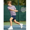 image:imageAlex Vando Boys Polo Shirt Hawaiian Golf Short Sleeve Moisture Wicking Quick Dry Stretch Print Casual Summer TopsPinkleaf