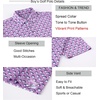 image:imageAlex Vando Boys Polo Shirt Hawaiian Golf Short Sleeve Moisture Wicking Quick Dry Stretch Print Casual Summer TopsPurplewhitegolf