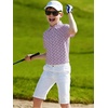 image:imageAlex Vando Boys Polo Shirt Hawaiian Golf Short Sleeve Moisture Wicking Quick Dry Stretch Print Casual Summer TopsPurplewhitegolf