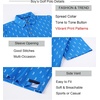 image:imageAlex Vando Boys Polo Shirt Hawaiian Golf Short Sleeve Moisture Wicking Quick Dry Stretch Print Casual Summer TopsRoyalblueswing