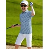 image:imageAlex Vando Boys Polo Shirt Hawaiian Golf Short Sleeve Moisture Wicking Quick Dry Stretch Print Casual Summer TopsRoyalwhiteball