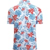 image:imageAlex Vando Mens Hawaiian Golf Shirt Moisture Wicking Digital Print Golf Shirts for MenRed Hibiscus Leaf
