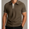 image:imageAlex Vando Mens Polo Shirts Short Sleeve Regular Fit Fashion Designed ShirtCoffee 54