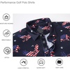 image:imageAlex Vando Mens Polo Shirts Short Sleeve Regular Fit Fashion Designed ShirtEagle Flag