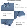 image:imageAlex Vando Mens Polo Shirts Short Sleeve Regular Fit Fashion Designed ShirtFashion Turquoise