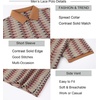 image:imageAlex Vando Mens Polo Shirts Short Sleeve Regular Fit Fashion Designed ShirtKhaki Lace