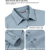 image:imageAlex Vando Womens Dress Shirts Wrinkle Free Regular Fit Solid Long Sleeve Stretch Work ShirtGreyblue