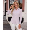 image:imageAlex Vando Womens Dress Shirts Wrinkle Free Regular Fit Solid Long Sleeve Stretch Work ShirtLightpurple